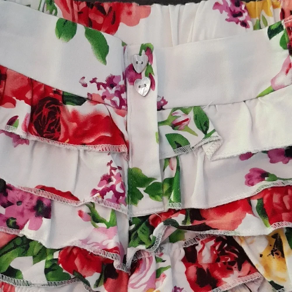 Si te vieras size 4 little girls ruffle shorts elastic waist